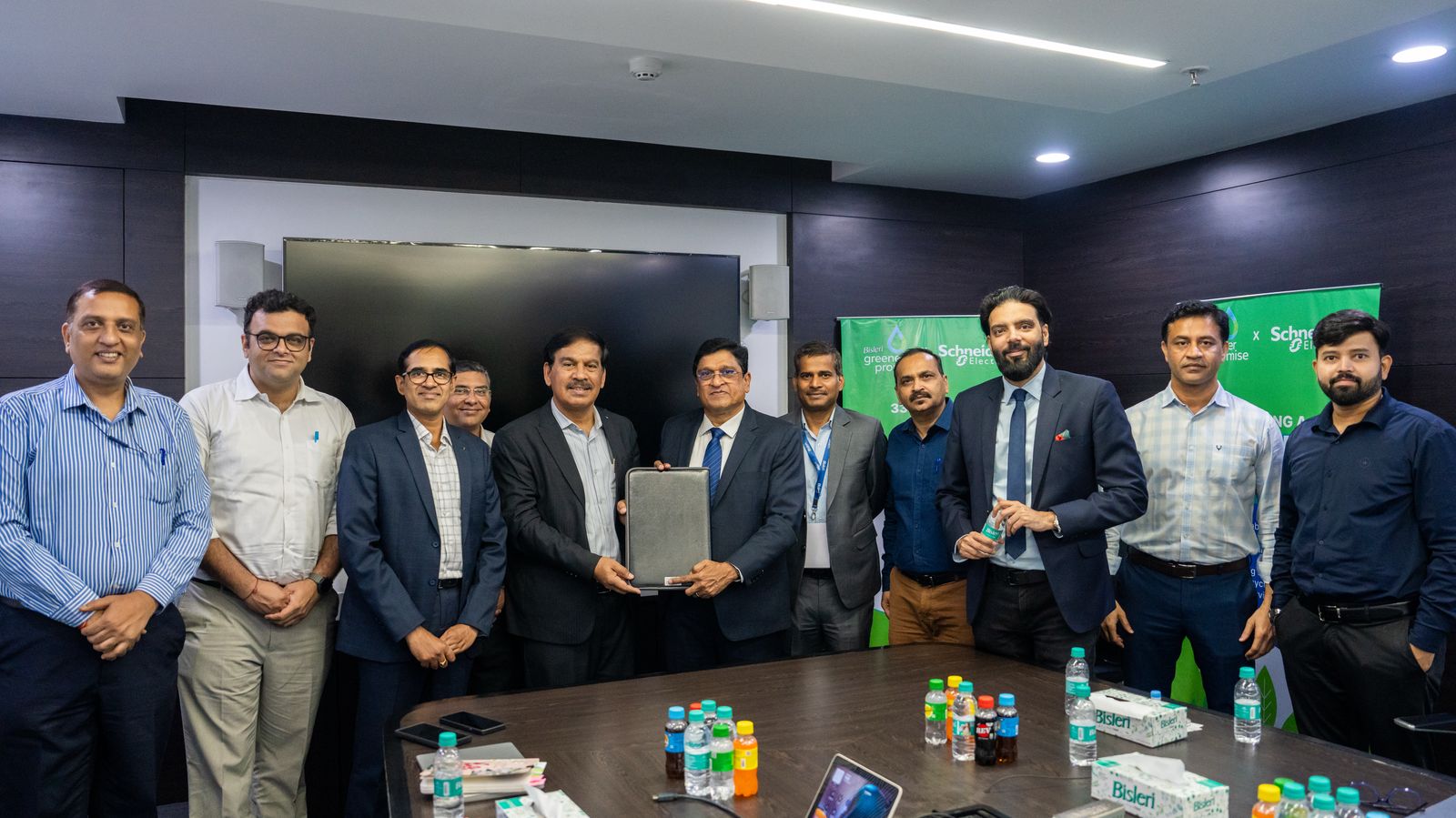 energy efficiency and solar power partnership between Bisleri and Schneider Electric