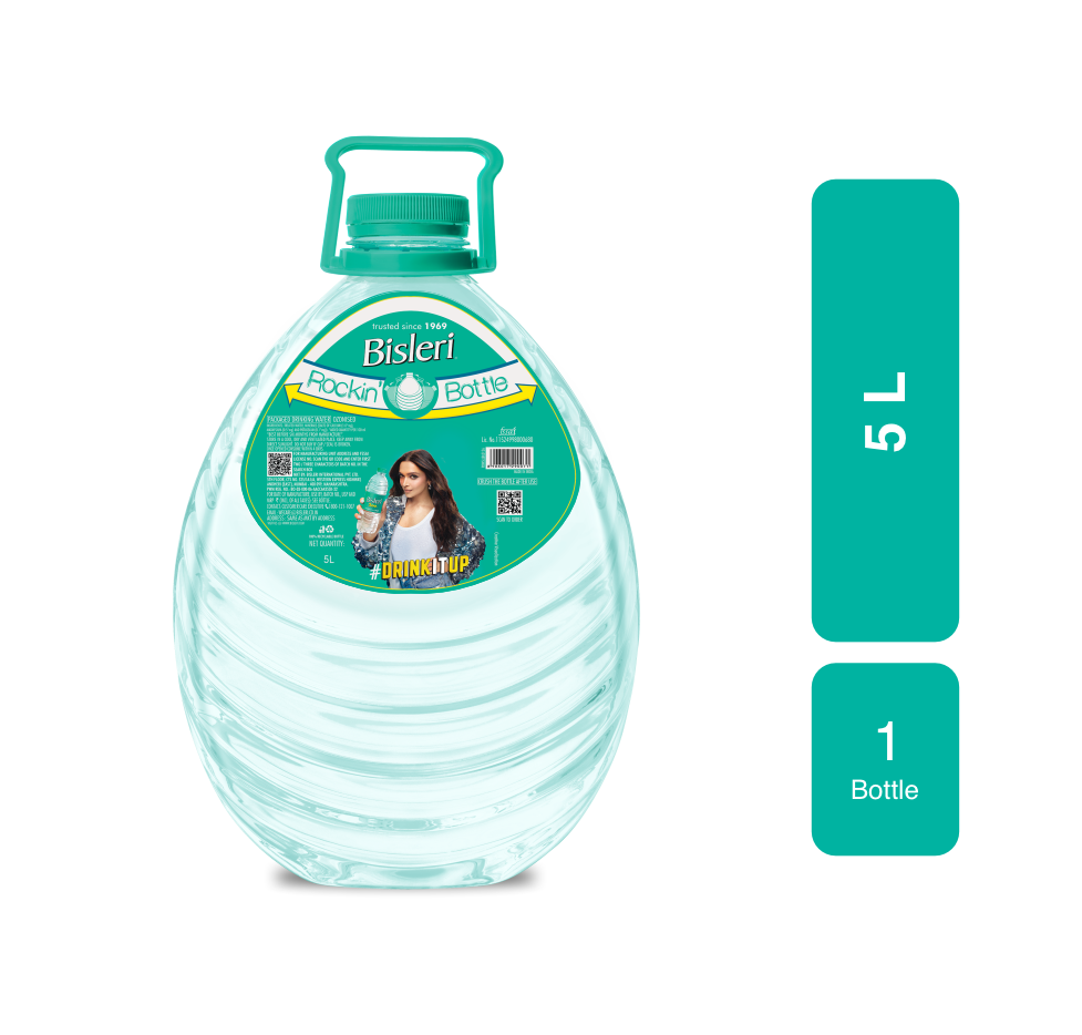 Buy 5 Litre Water Bottles Online at Best Price | 5L Water Jars - Bisleri